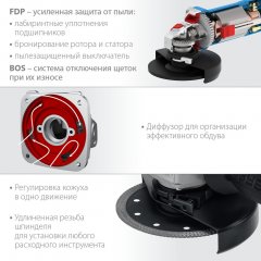 Болгарка ЗУБР Профессионал, 125 мм, 900 Вт УШМ-П125-900