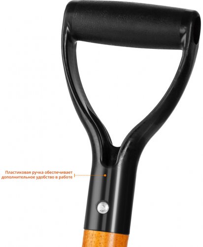 Автомобильная лопата, деревянный черенок, с рукояткой ЗУБР Профи-10 Профессионал 39355_z02