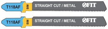 Полотна по металлу, Bimetal, фрезерованные, волнистые зубья, 76/51/1,2 мм (T118AF), 2 шт. FIT 40971