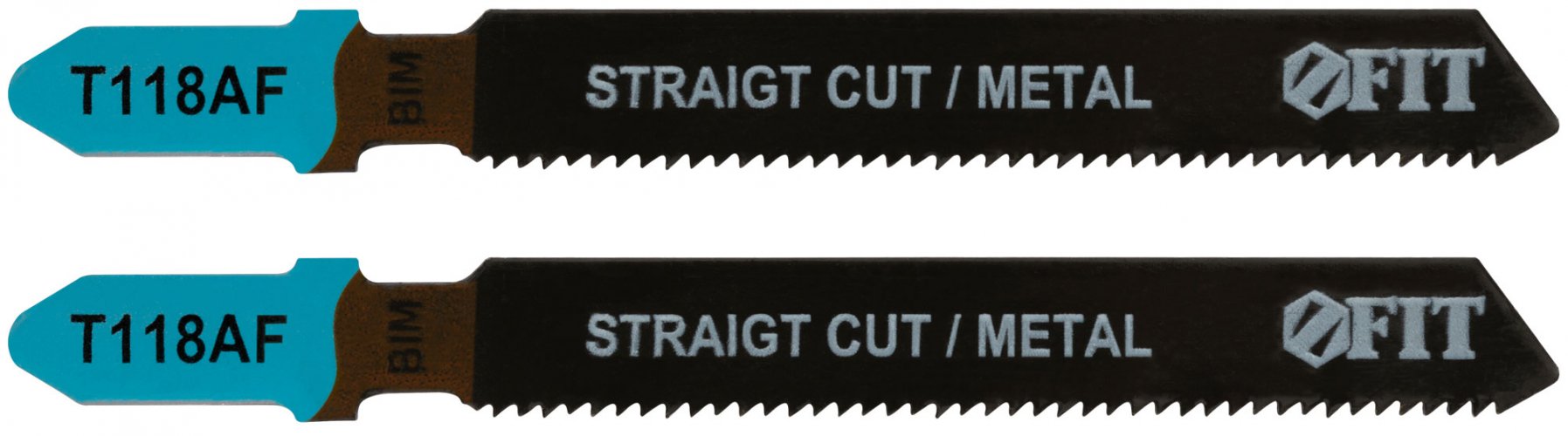 Полотна по металлу, Bimetal, фрезерованные, волнистые зубья, 76/51/1,2 мм (T118AF), 2 шт. FIT 40971