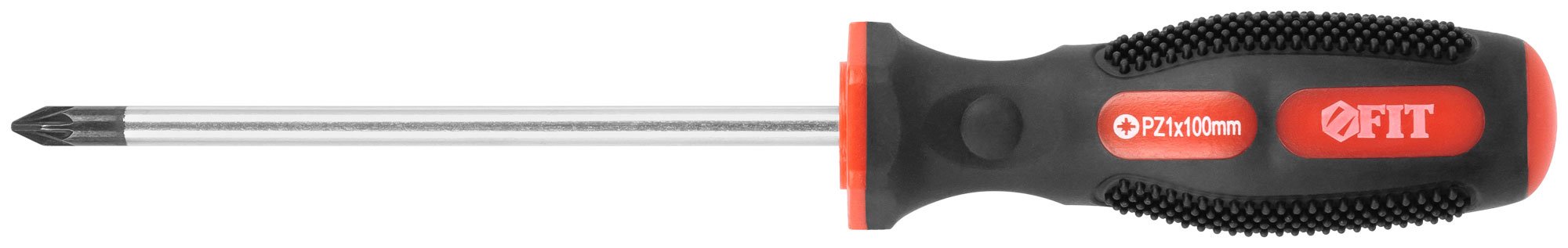 Отвертка "Универсал", CrV сталь, прорезиненная ручка 5х100 мм РZ1 FIT 55152