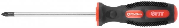 Отвертка "Универсал", CrV сталь, прорезиненная ручка 5х100 мм РZ1 FIT 55152