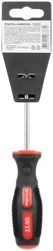 Отвертка "Универсал", CrV сталь, прорезиненная ручка 5х100 мм РZ1 FIT 55152