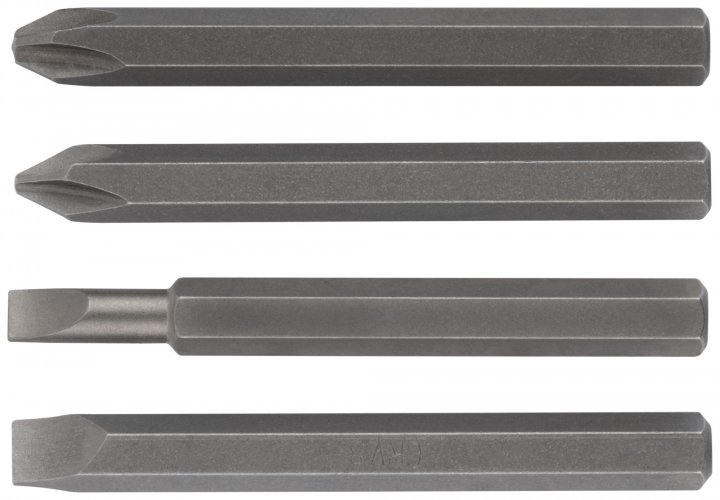 Биты для ударной отвертки CrV, набор 4 шт., 80 мм FIT 56270