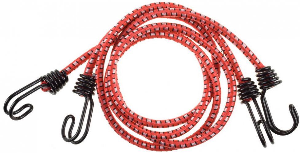 Крепежный шнур STAYER резиновый 100 см c двойным стальным крюком 2 шт 40506-100