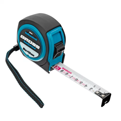 Рулетка Komfortabel 10 м х 25 мм,обрезиненный корпус Gross 32564
