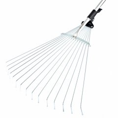 Грабли веерные стальные, 190 - 520 х 1200 - 1500 мм, 15 зубьев, раздвижные, стальной черенок, Palisad 6175655