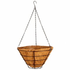 Кашпо подвесное с вкладышем из коковиты, конус D 35 см Palisad 69022