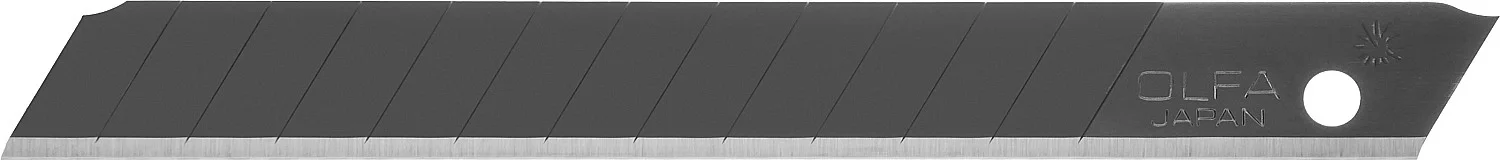 Сегментированные лезвия OLFA Excel Black 9х80х0.38 мм, 13 сегментов, 10 шт OL-ABB-10B