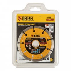 Диск алмазный, отрезной сегментный, 115 х 22.2 мм, сухая резка Denzel 73100