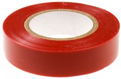 Изолента ПВХ, 19 мм х 20 м, красная Сибртех 88795