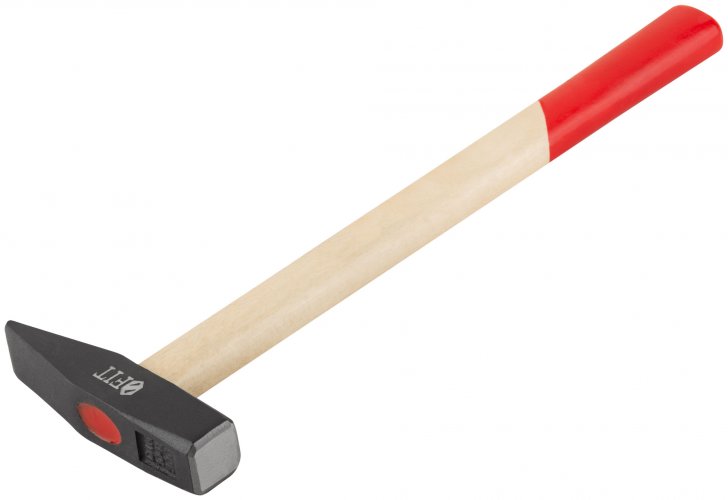 Молоток кованый, деревянная ручка 300 гр. FIT 44203