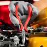 Длинногубцы изогнутые Mini, 130 мм, никелированные, авторазжим, двухкомпонентные рукоятки Matrix 17812
