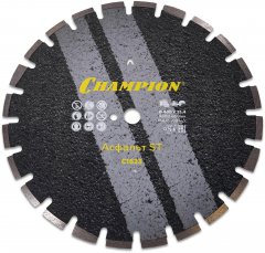 Диск алмазный CHAMPION асфальт ST 400/25,4/10/3,5 Asphafight (скошенные сегменты для защит.корп)