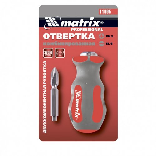 Отвертка комбинированная, мини, SVSM, SL6-PH2.2 шт Matrix ( 11995 )