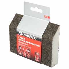 Губка для шлифования, 120 х 90 х 25 мм, трапеция, мягкая, P 60 Matrix 75728