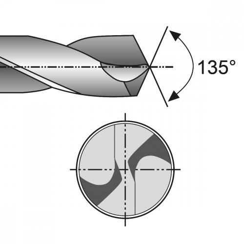 Сверло по металлу HSS-E DIN338, кобальт. шлифов. Splint point 10,0 х133 х87, KEIL, ( 307001000 )