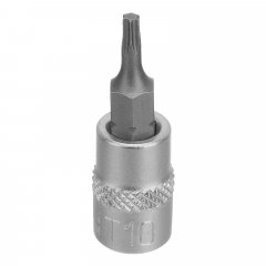 Головка с битой вставкой T10, квадрат 1/4, CrV Stels 13802