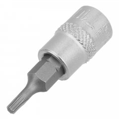 Головка с битой вставкой T10, квадрат 1/4, CrV Stels 13802