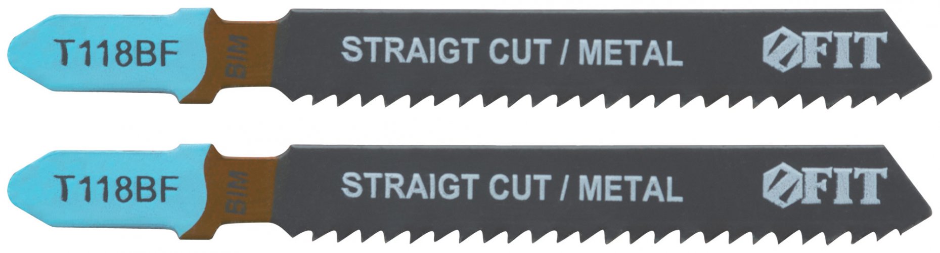 Полотна по металлу, Bimetal, фрезерованные, волнистые зубья, 76/51/2 мм (T118BF), 2 шт. FIT 40973