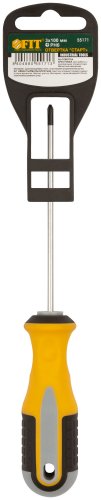 Отвертка "Старт", CrV сталь, прорезиненная ручка 3х100 мм РН0 FIT 55171