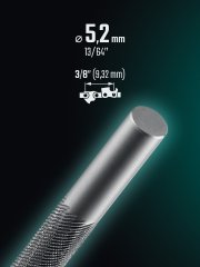 KRAFTOOL CHAINSAW круглый напильник для заточки цепных пил, 5.2 мм (16925-5.2)