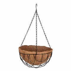 Кашпо подвесное с вкладышем из коковиты, полукруглое D 30 см Palisad 69017