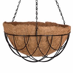 Кашпо подвесное с вкладышем из коковиты, полукруглое D 30 см Palisad 69017