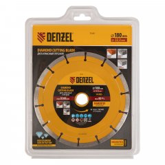 Диск алмазный, отрезной сегментный, 180 х 22.2 мм, сухая резка Denzel 73103
