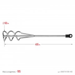 Миксер PROFI для песчано-гравийных смесей (60х400 мм; SDS+) STAYER 06014-06-40