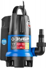 Погружной дренажный насос для грязной воды ЗУБР Профессионал Т7 АкваСенсор НПГ-Т7-400