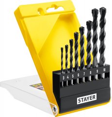 Набор сверл по бетону STAYER Professional Hercules 8 шт (3, 4, 5, 6, 7, 8, 9, 10 мм) 2915-H8_z02