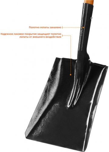 Совковая лопата, деревянный черенок, Профессионал ЗУБР Профи-10 39361_z02