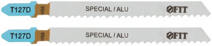 Полотна по металлу, полимерным и эпоксидным материалам, HSS, фрезерованн. зубья, 100/74/3 мм (T127D), 2 шт. FIT 40976