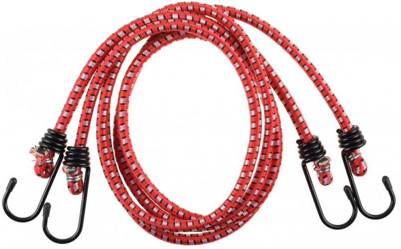 Крепежный шнур ЗУБР резиновый 80 см, со стальными крюками 2 шт 40507-080