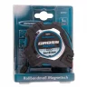 Рулетка Magnetisch 5 м х 25 мм,обрезиненный корпус,автоматическая фиксация,Нейлоновое покрытиеытие,зацеп с магнитом GROSS 32572
