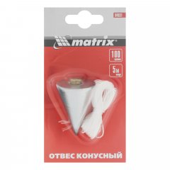 Отвес конусный, 100 г, шнур 5 м Matrix 84831