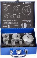 Набор биметаллических коронок ЗУБР Эксперт 6 шт, 22, 25, 35, 40, 51, 67 мм 29531-H6-2