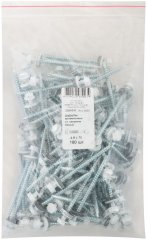 Шурупы кровельные со сверлом 4.8 х 70  100шт , белый RAL 9003  XВАТ 23553-0