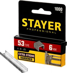 Скобы для степлера STAYER 6 мм, тонкие тип 53 (A/10/JT21), 1000 шт. 3159-06_z02