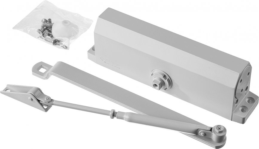 Дверной доводчик ЗУБР ПРОФЕССИОНАЛ для дверей массой до 100 кг, цвет белый 37911-100