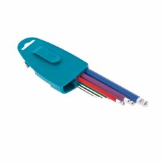 Набор ключей имбусовых HEX, 1.5-10 мм, S2, 9 шт, магнит, экстра-длинные с шаром, хром/краска Gross 16400