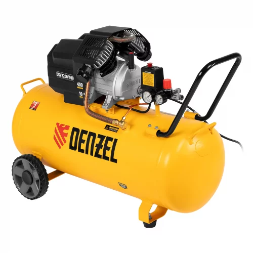 Компрессор воздушный DKV2200/100, Х-PRO 2.2 кВт, 400 л/мин, 100л Denzel 58079