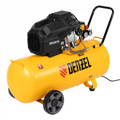 Компрессор воздушный DKV2200/100, Х-PRO 2.2 кВт, 400 л/мин, 100л Denzel 58079