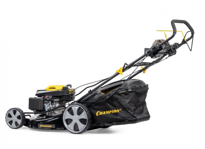 Газонокосилка CHAMPION LM5346E (4,4кВт привод 525мм70л25-75мм 1рычаг/7, 37,2кг 4в1, эл. запуск)