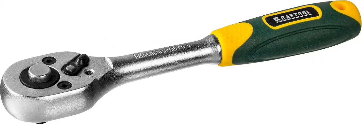 Трещотка для торцовых головок KRAFTOOL Expert Сr-V сталь, 72 зубца, 1/4" 27791-1/4_z02