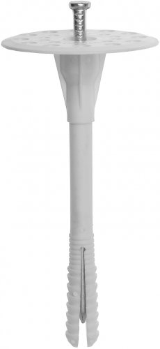 Дюбель для изоляционных материалов полипропиленовый, металлический стержень, 10 x 180 мм, 200 шт, ЗУБР 4-301525-10-180