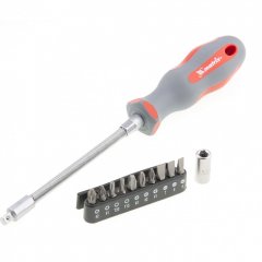 Отвертка с гибким стержнем и магнитным держателем бит, CrV, 12 шт Matrix ( 11989 )