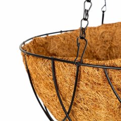 Кашпо подвесное с вкладышем из коковиты, полукруглое D 35 Palisad 69023