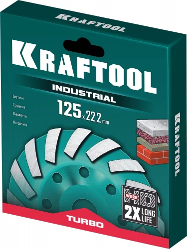Сегментная алмазная чашка KRAFTOOL Turbo 125 мм 33368-125